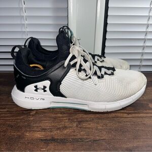 Under Armour Hovr Rise 2 Men’s Sneaker Shoes White Black  size 8.5